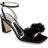 Badgley Mischka Women's Carli Rosette Block Heels