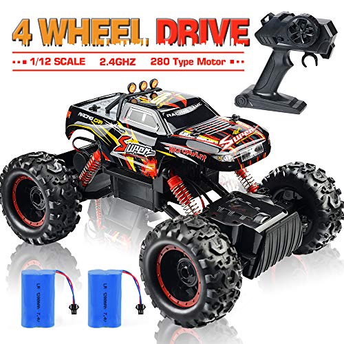 NQD Remote Control Truck, RC Car 1: 12 Scale RC Truck 2.4Ghz Radio Remote Control Car 4WD Off Road for Boys (What's The Best Off Road Vehicle)