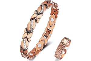 Vicmag Copper Bracelet for Women Strength Magnetic Bracelets 99.9% Pure Copper Jewelry Adjustable