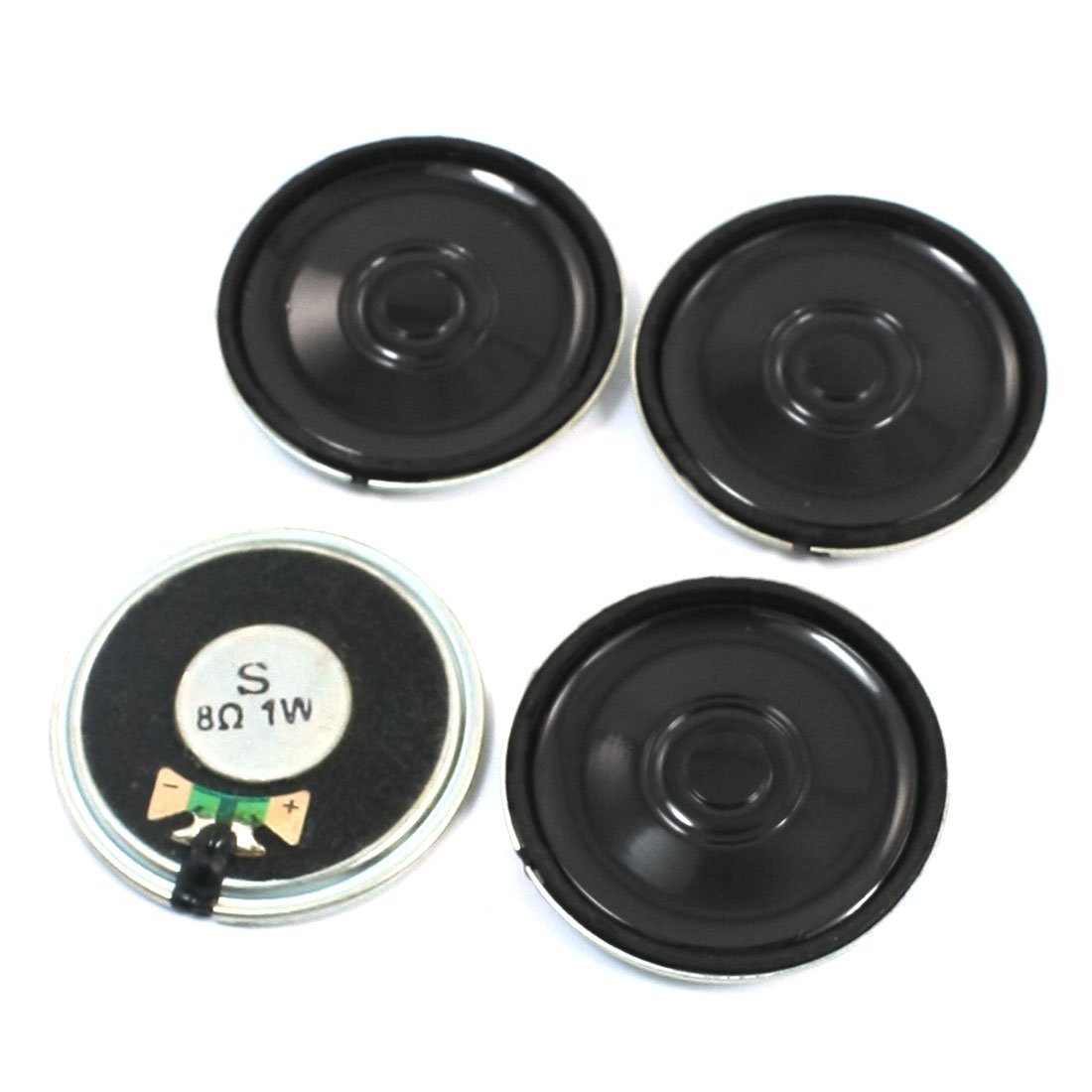 sourcing map 4 Pcs 1Watt 8 Ohm Internal Magnet Interphone Speaker Loudspeaker 40mm