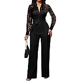 sexycherry Formal Jumpsuit for Women Dressy Wedding Guest Elegant Long Sleeve Long Straight Pants Cocktail Party Rompers