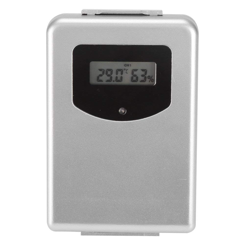 Wireless Remote Sensor, Indoor/Outdoor Thermometer and Humidity Monitor, Digital Temperature Sensor, 433MHz RF, 0-50°C Range, 10x6.8x2.2cm