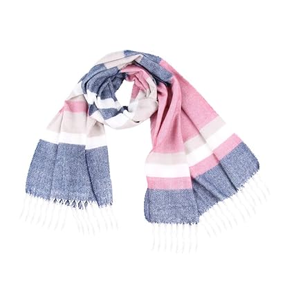 Amazoncom Egmy Women Ladies Plaid Scarf Tassel Wrap - 
