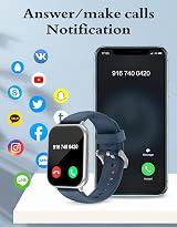 RUIMEN Smart Watch 1.85 In HD Screen SpO2 HR Sleep Monitor IP68 100+ Sports view 2