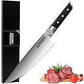 Kitory Chef Knife 8" - Japanese Style Pro Kitchen Knife - Forged German High Carbon Steel - Full Tang Pakkawood Handle-Gift Box included