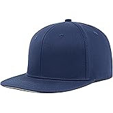 Zylioo 2XL XL L Oversized Snapback Hat for Men & Women, M S Flat Bill Baseball Cap, 100% Cotton Structured Blank Cap