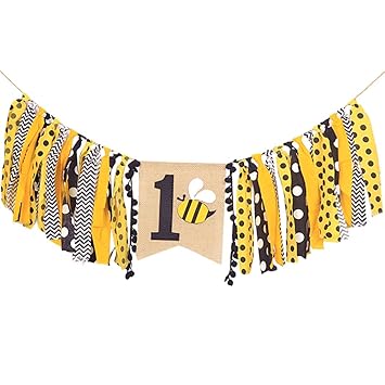 High Chair Banner For 1st Birthday First Birthday Decorations For Photo Booth Props Birthday Souvenir And Gifts For Kids Best Party Supplies Bee