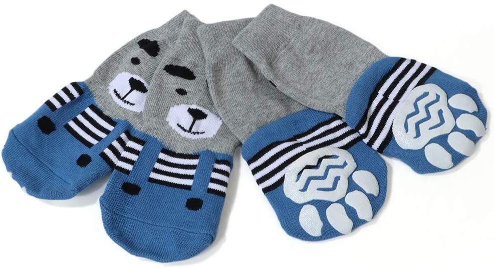 LifeWheel Traction Control Cat Dog Socks Indoor Rubber Nonskid Paw Protector Cotton Socks Random Color - Image 3