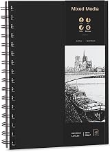 Thboxes A5 Sketch Book, 200GSM 40 Sheets Hardcover Spiral Bound 80 Pages