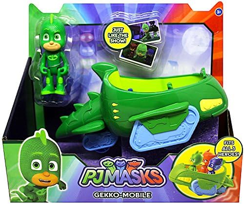 Pj Masks Gekko Mobile Vehicle and Gekko Figure New Cartoon Release (Green) "IN STOCK"