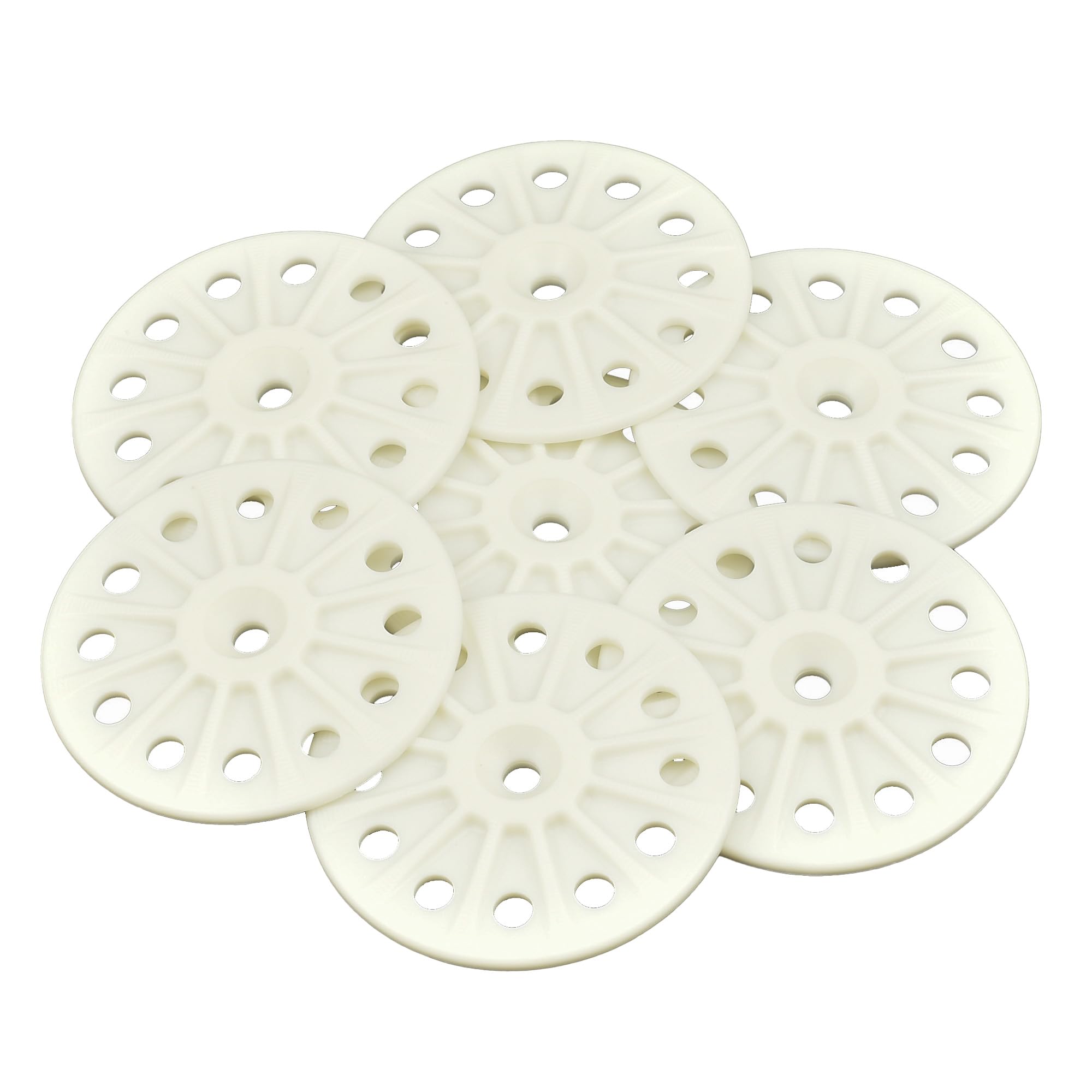Hawkeng Flame Retardant Load Spreading 60mm plastic washers for fixing and supporting insulation boards, panels, sheets and soundproofing – 100PCS
