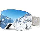 VCOROS Magnetic Ski Goggles with Quick Swap Lens, OTG Design, Anti-Fog Snow Goggles, UV400 Protection Snowboard Goggles
