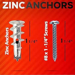 CrimsonMark 20Pcs Zinc Self Drilling Drywall