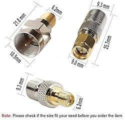 exgoofit F Type to SMA Male Female Coax Connector