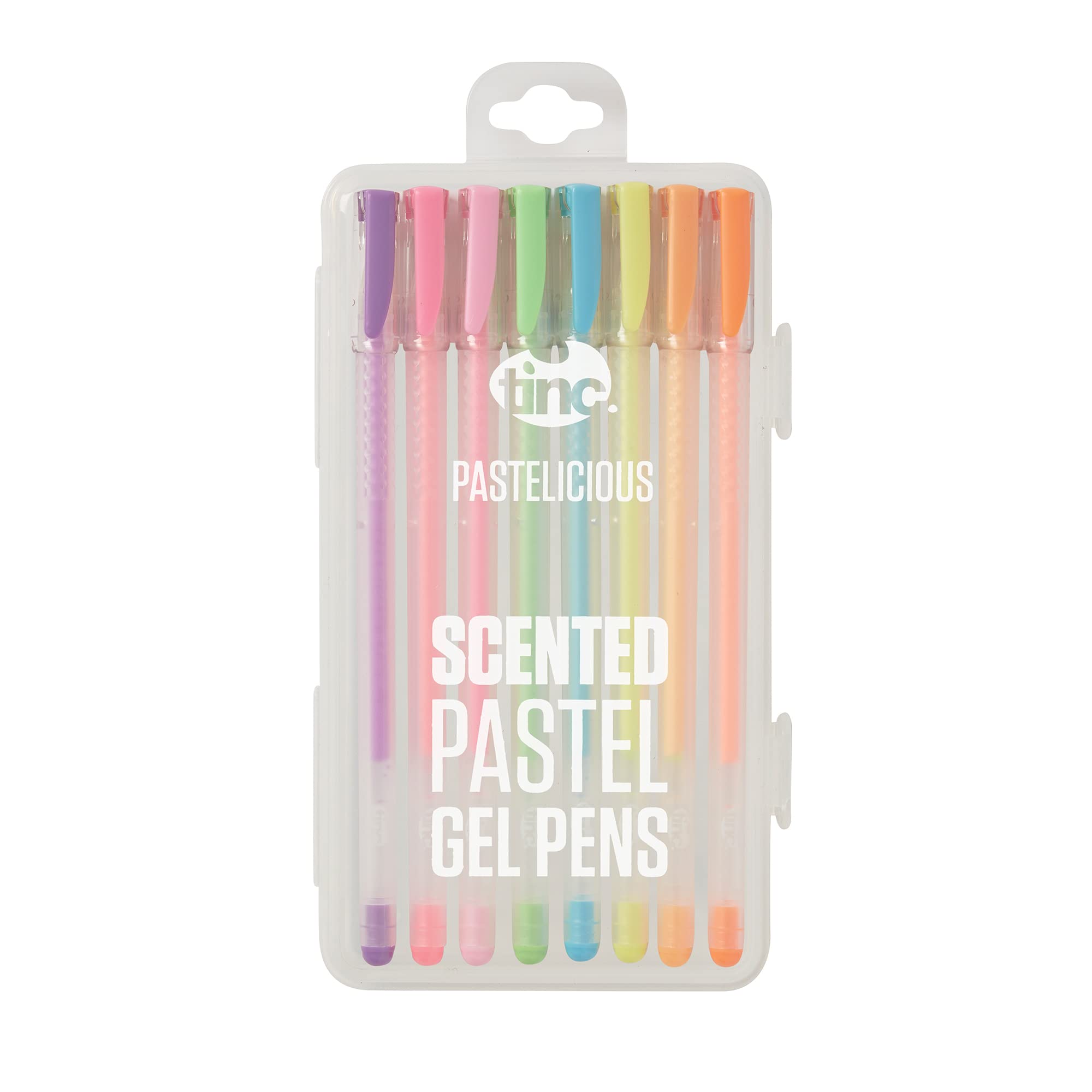 Tinc Pastelicious Fruit-Scented Liquid Gel Pens Set with Case for Kids | for use at School & Home - Range of 8 Colours with a Fruity Fragrance | for Girls and Boys - Pastel Neon Colours - Pack of 8 — image 1