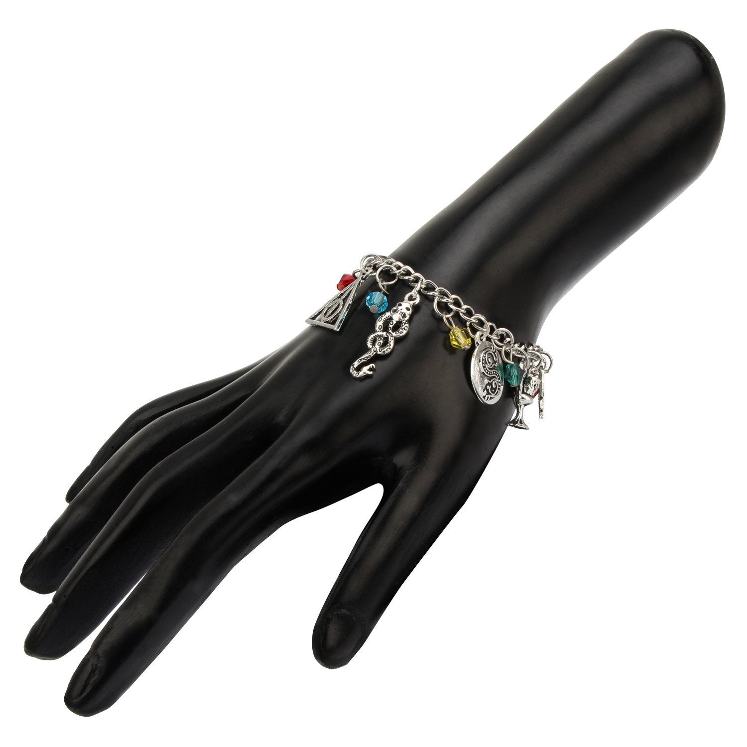 access-o-risingg unisex non-precious metal multiple charm bracelet(silver)