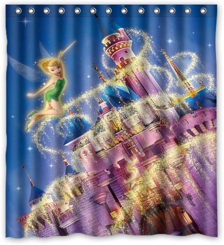 Welcome! Tinkerbell Castle Waterproof And Mildew Resistant Decorative Shower Curtain 66x 72-Inch