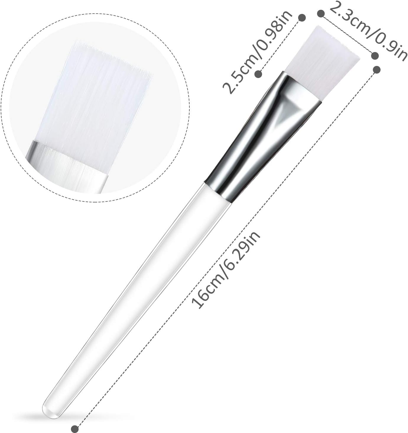 24 Pieces Facial Mask Brush Transparent Face Mask Brush Cosmetic Makeup Brushes Tools for Facial Mask Eye Mask Application and DIY Needs - Image 4