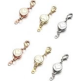 Zpsolution Locking Magnetic Bracelet Clasps Magnetic Necklace Extenders Easy On and Quick Release Necklace Clasps for Arthritis