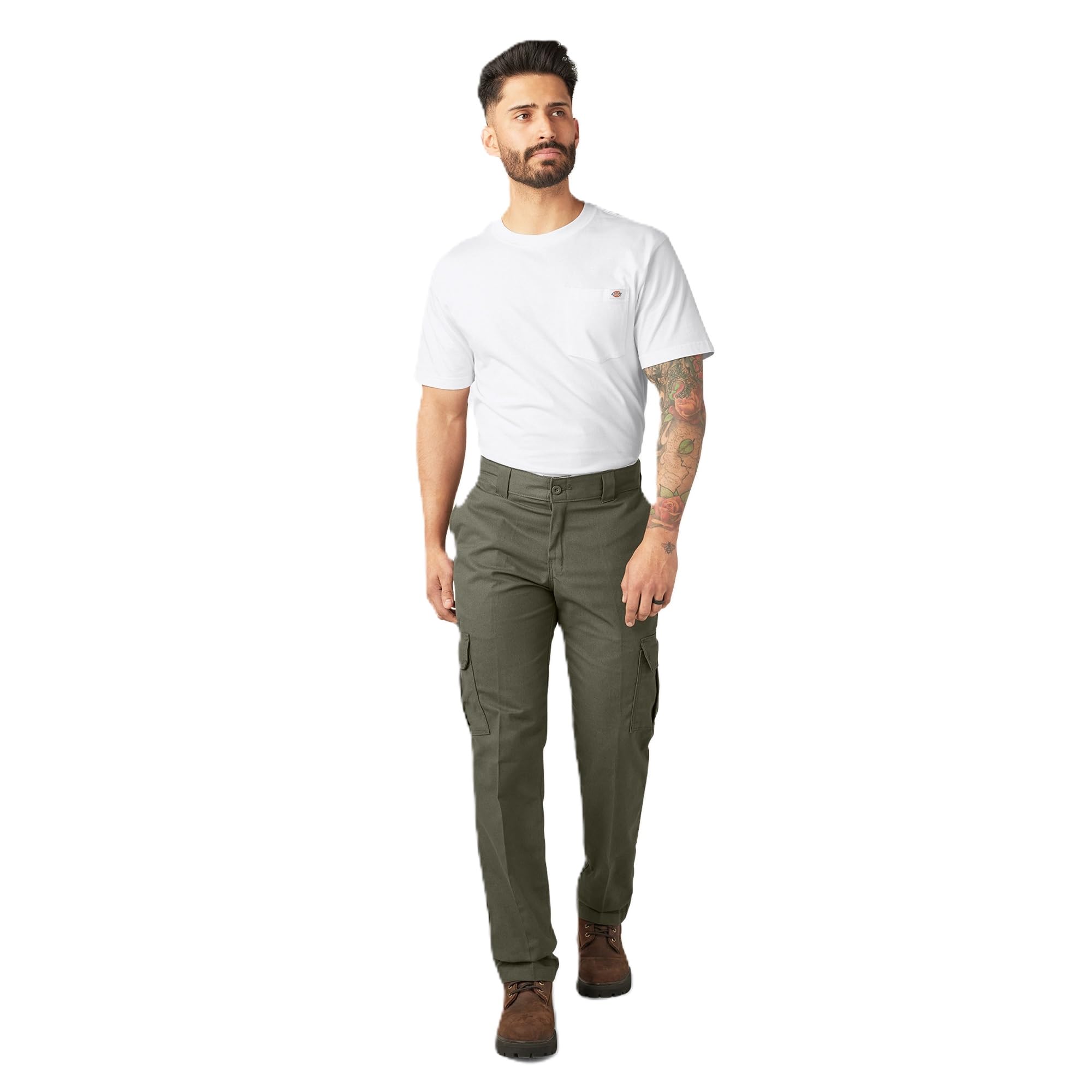Dickies Flex Regular Fit Cargo Pants, Moss Green, 38 34 Image
