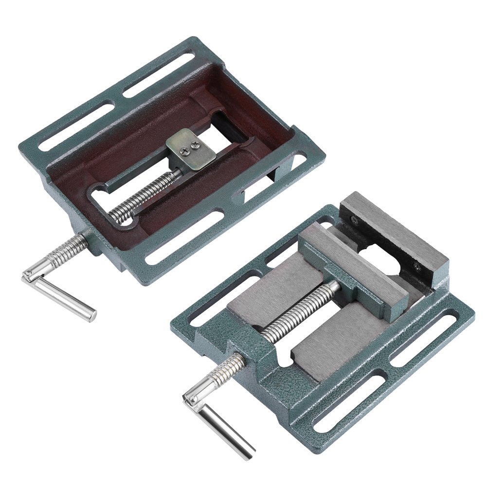 4" Universal Pillar Drill Vice, Swivel Bench Vise for Jaw Work, Mini Drill Press Vise Clamp, Workbench Table Engineer Workshop