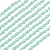 PATIKIL Teardrop Faceted Beads, 650 Pcs Light Green Bicone Birthstone Bead Glass Crystal Assortments Vertical Hole Shape for DIY Crafting Bracelet Necklace Jewelry Making, 4x6mm