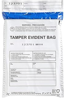 USPACKSMART Deposit Bags for Cash Handling or Bank Deposits, Level 5 of Security Tape.