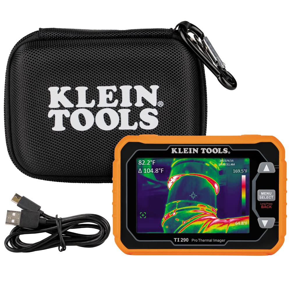 Photo 1 of Klein Tools TI290 Rechargeable PRO Thermal Imaging Camera, Over 49000 Pixels, Wi-Fi Data Transfer, 3 Palettes, High / Low Temperature Points