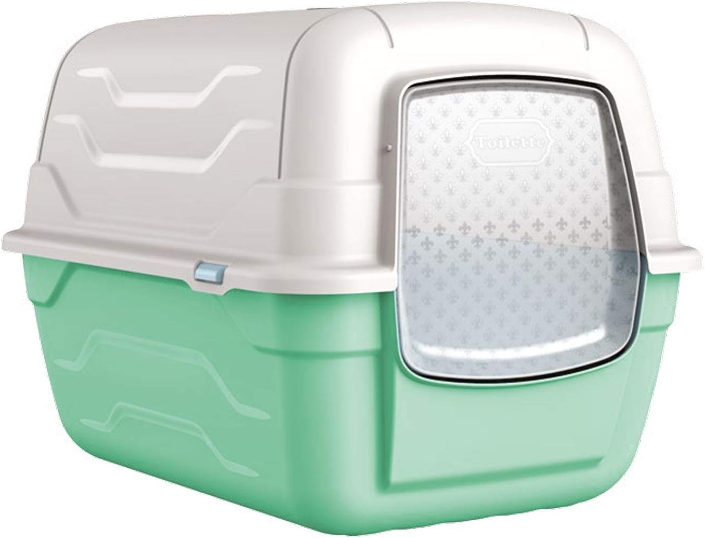 Cat Centre Cat Green Hooded Litter Tray Box Large Enclosed Loo Indoor