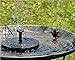 Solar Fountain Pump, 1.4W Free Standing Water Fountain Pump Kit with 4 Different Spray Pattern Heads for Bird Bath, Fish Tank, Small Pond and Garden