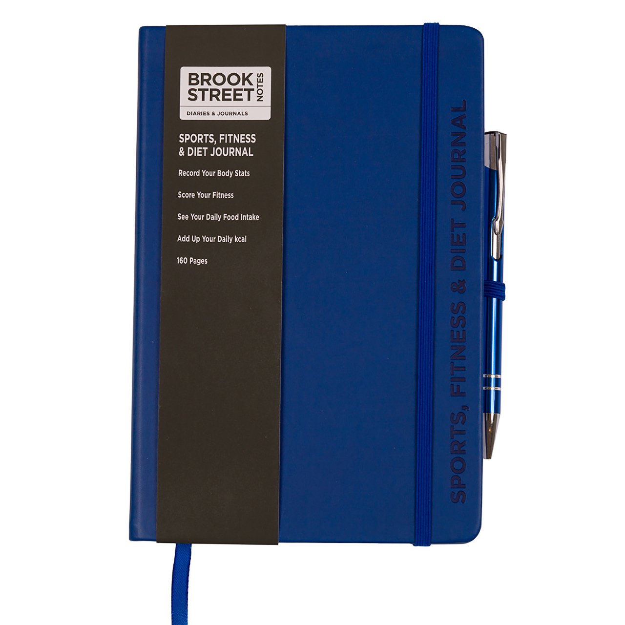 Sports, Fitness & Diet Notebook - Hardback A5 Diet Gift (Deep Blue)