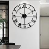 Mee 2ou Wall Clock 40cm Non-Ticking Vintage Silent 16 Inch Roman Numerals view 3