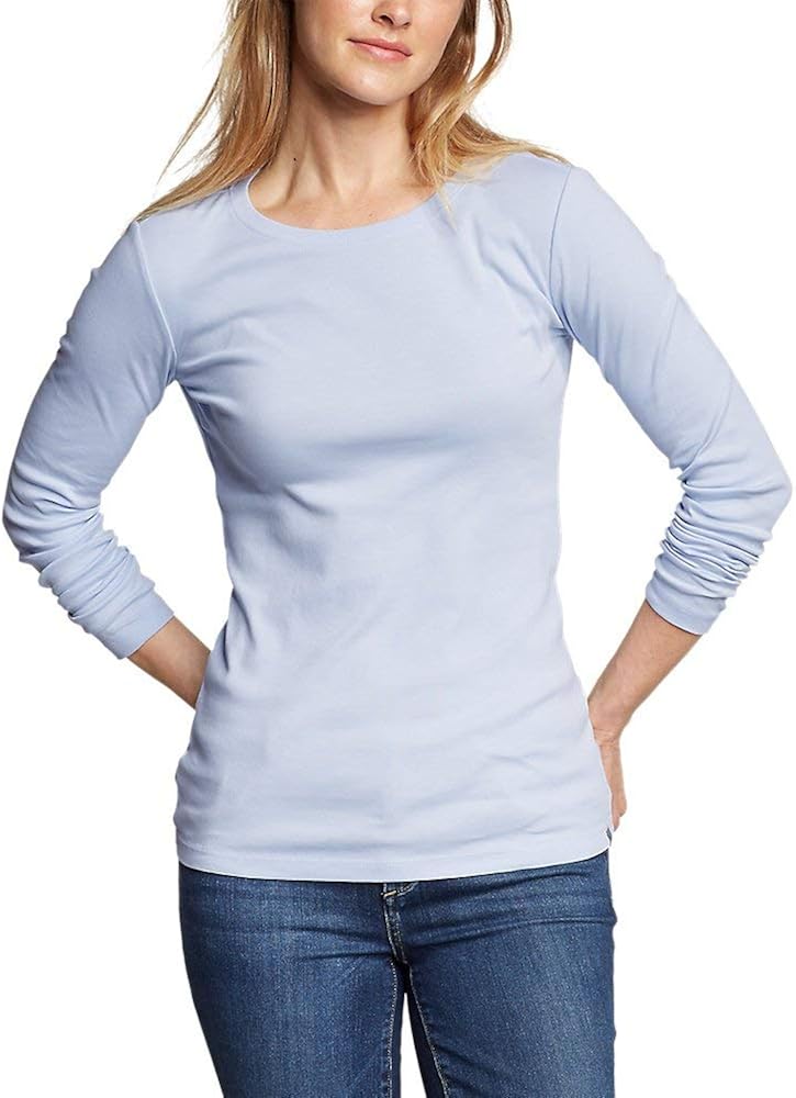 Eddie Bauer Women's Favorite LongSleeve Crewneck TShirt, Mist Regular
