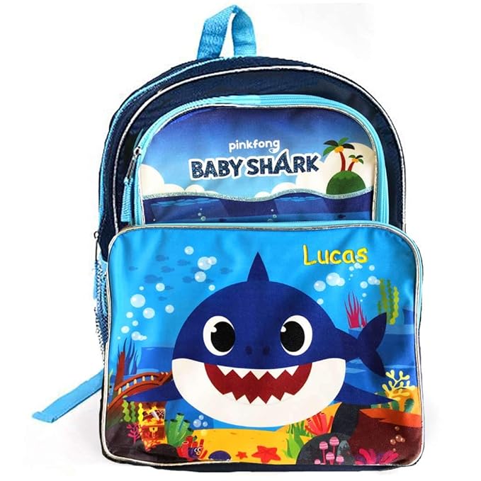 Personalized Baby Shark Backpack 16 Inch Baby