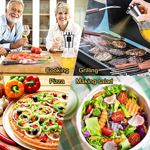 Olive Oil Sprayer for Cooking, 200ml, BBQ Cooking Spray Bottle, Glass Atomizer/Sprayer Mister Bottle for Grill Oil, Vinegar, Cooking Oil, Vegetable Oil, Sesame Oil, Canola Oil - Thumbnail 6