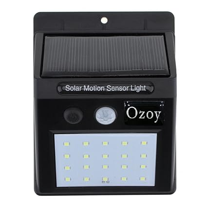 Yozo 20 LEDs Bright Waterproof Solar Wireless Security Motion Sensor Night Light