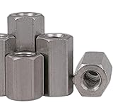 5pcs M8 x 1.25 x 40mm Stainless steel Long Coupling