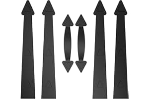 ZEKOO Garage Door Magnetic Decorative Hardware Kit Garage Door Magnets Accents Faux Hinges and Handle Garage Door Decoration Curb Appeal Set of 6, Black