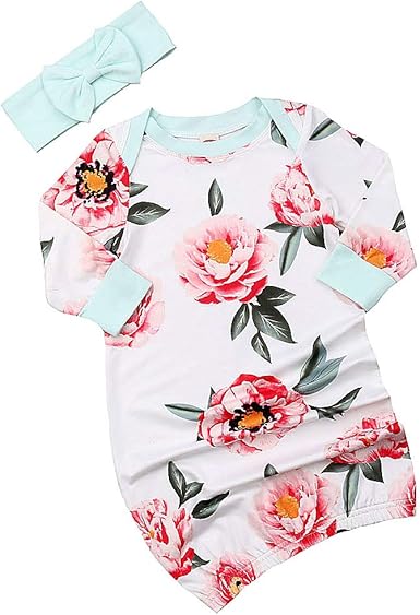 floral baby pajamas
