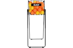 ELKCIP Portable Pickleball & Tennis Ball Collector - Easily Pick Up Pickleball Retriever Basket Ball Caddy Carrier Picker Hopper with Wheels