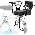 XIEEIX Rear Child Bike Seat,Rear Mounted Child Bike Seats,Back Mount Child Seat with Back Rest Armrest Foot Pedals,Width Adjustable Bicycle Rear Seat,Fits All Bicycle Rear Frames