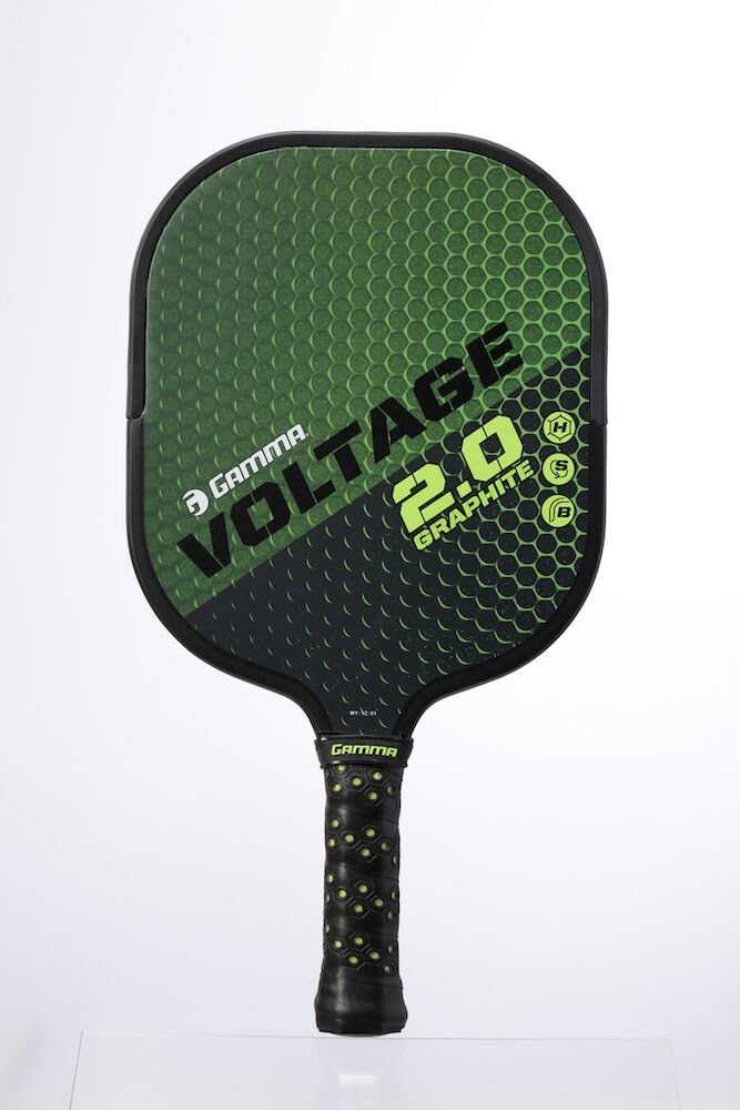 GAMMA Sports 2.0 Voltage Pickleball Paddle: Mens and Womens Textured Graphite Face Pickle-Ball Racquet - Indoor and Outdoor Racket: Green, ~7.6 oz : Sports & Outdoors