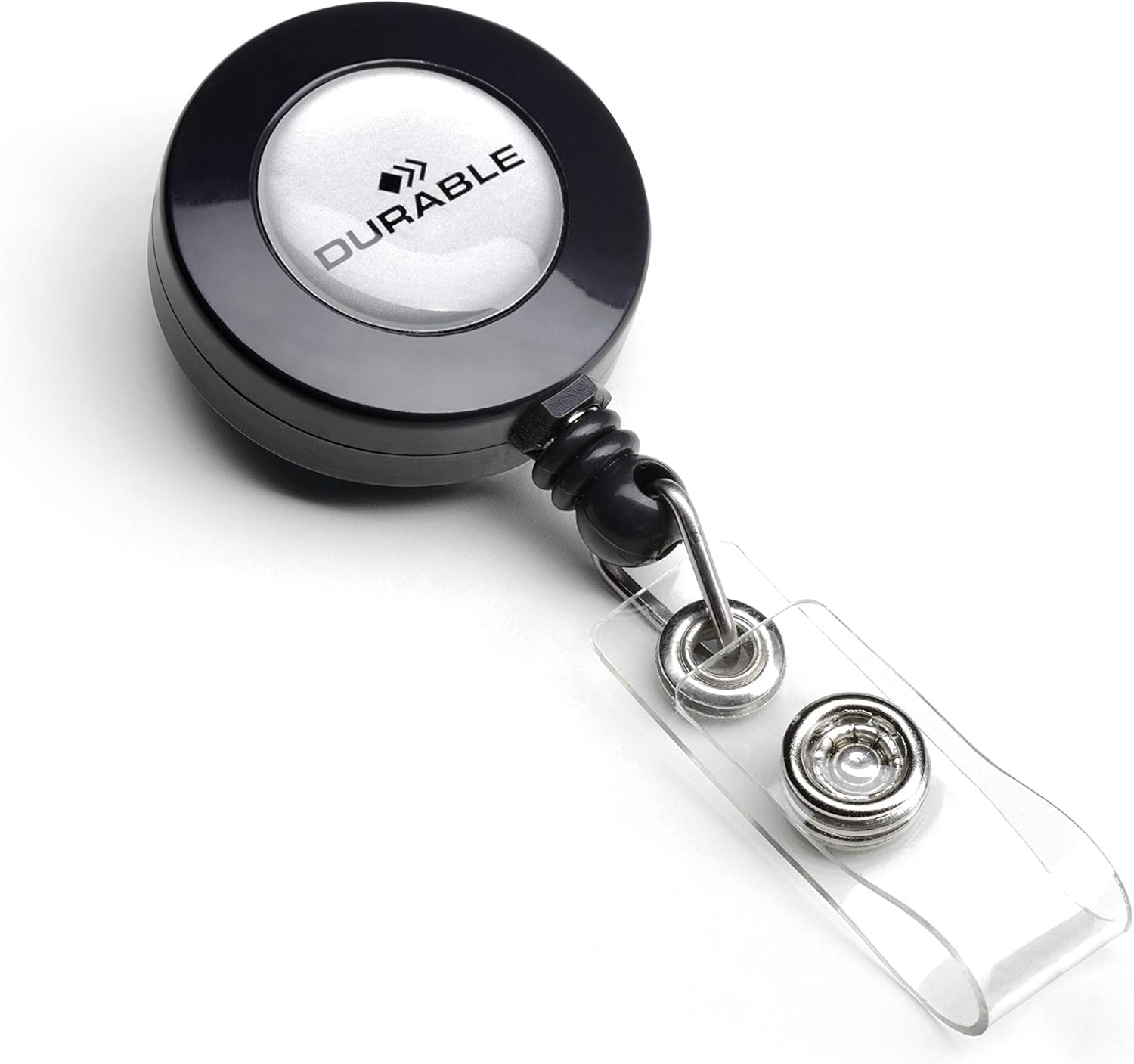 Durable Badge Reel in Charcoal | Pack of 10 | Ideal for Securely Holding Name Badges, Security Passes, Key Fobes, etc.