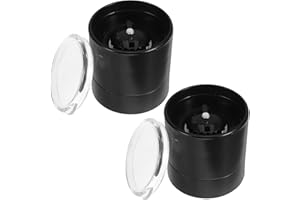 KICHOUSE 2pcs Stainless Steel Pepper Grinder Lid Covers Salt Mill Top Caps Replacement for Kitchen Spice
