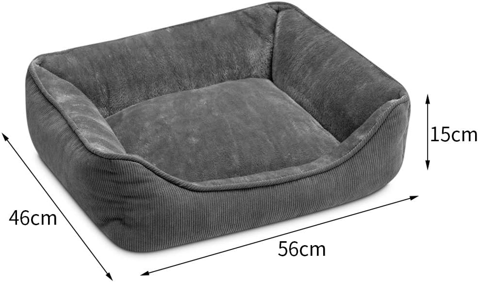Hollypet Cat Bed Small Dog Bed Pet Bed for Cats and Puppy Soft Pet Sleeping Bed Breathable Pet Cushion, Dark Grey(55 * 45 * 15cm) - Image 3