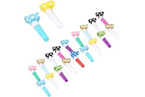 OPPWONG 20 Set Party Blowers, Colorful Cartoon Birthday Noise Makers with Plastic Mouthpiece and Paper Cards, Kids Parties Ce