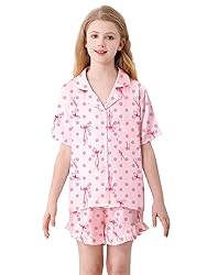 Umeyda Girls Satin Silky Collar V Neck Ruffle Short