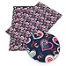 David accessories Heart Love Pattern Printed Faux Leather Sheets Fabric Canvas Back 9 Pcs 8