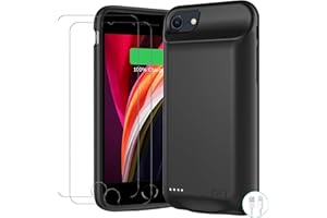 YINGYKJ Battery Case for iPhone 8/7/6s/6/SE 3/SE 2, Upgraded 10000mAh Portable Battery Pack Charger Case Support Carplay Compatible with iPhone SE 3/SE 2/8/7/6s/6 (4.7 inch) External Charging Case (Black)