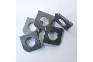 Square Beveled Washers Carbon Steel Blackening Finish 3/8" – 10Pack